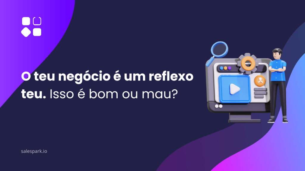 Pessoa a reflectir sobre o seu posicionamento num negócio digital