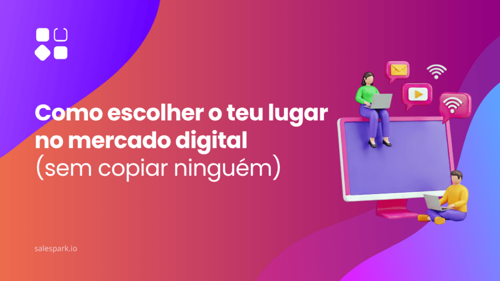 Pessoa a refletir sobre o seu posicionamento no mercado digital, com caderno aberto